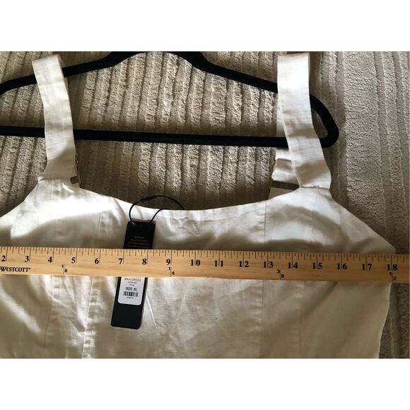 FashionNova Mary Linen Maxi Dress Size XL NWT - Picture 9 of 14